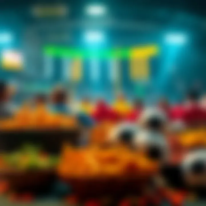 Illustration depicting the variety of betting options available on 1xbet in Pakistan.