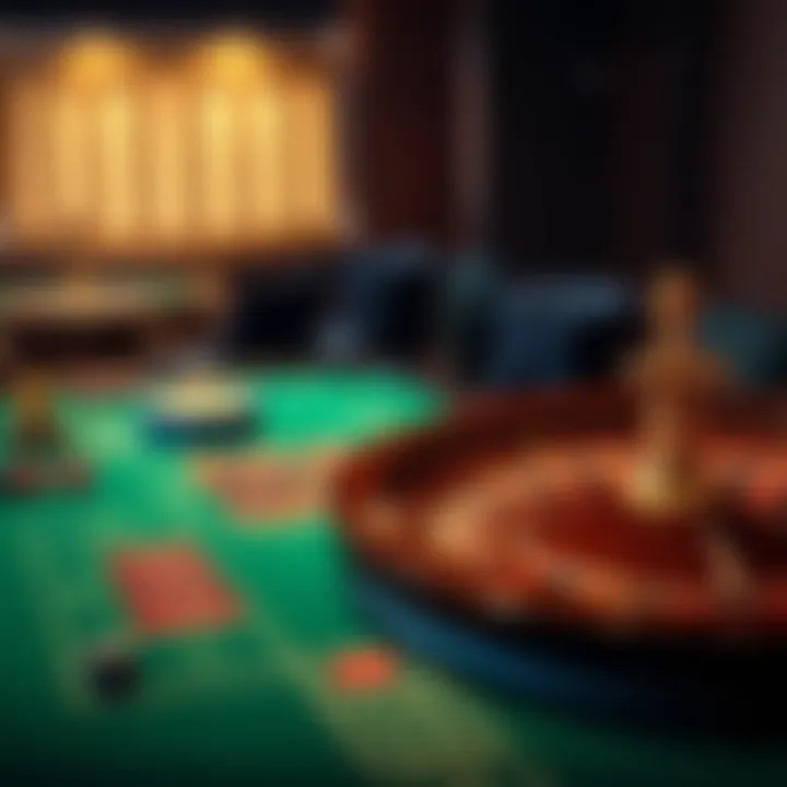 Roulette table layout showcasing various betting options