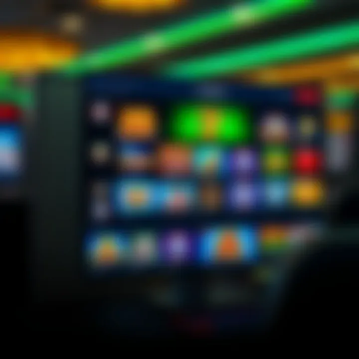 Overview of an online casino interface showcasing various games