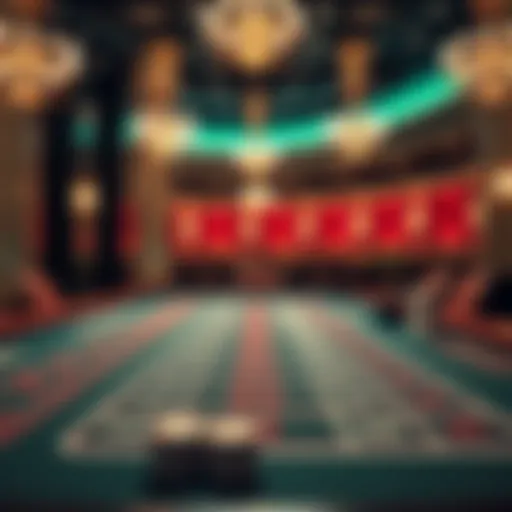 A detailed view of a baccarat table setup