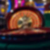 An elegant roulette wheel with vibrant colors