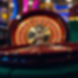 An elegant roulette wheel with vibrant colors