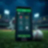 Feature overview of a baseball betting app