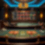 A sophisticated betting table showcasing various game options