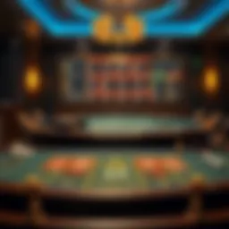 A sophisticated betting table showcasing various game options