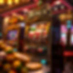 Intricate design of a bonus slot machine