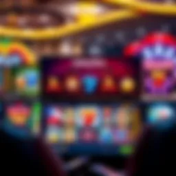 Vibrant online slots interface showcasing various games