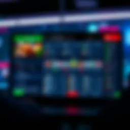 Overview of an online betting platform interface
