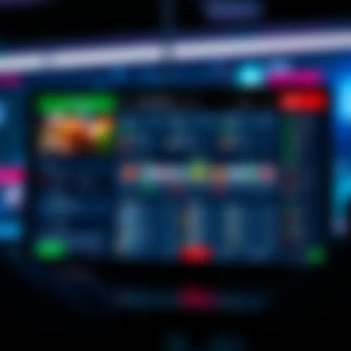 Overview of an online betting platform interface