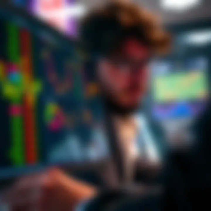 Close-up of a user analyzing betting data