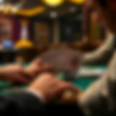 Visual representation of counting cards in a blackjack game