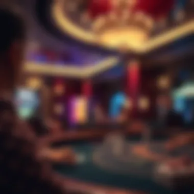 Casino ambiance capturing the excitement of blackjack