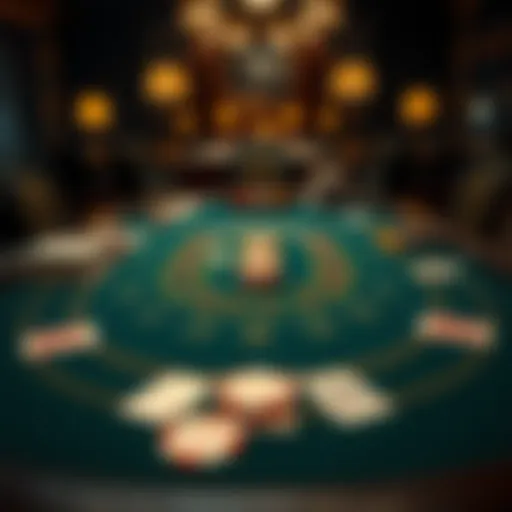 Strategic layout of a blackjack table