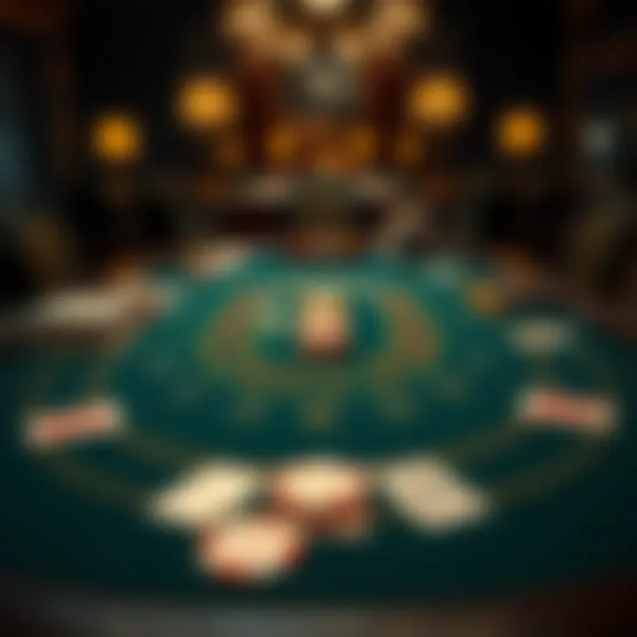 Strategic layout of a blackjack table