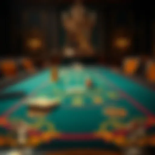 A vintage blackjack table showcasing the game's rich history
