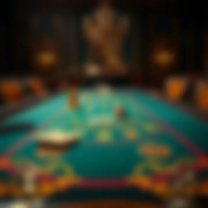 A vintage blackjack table showcasing the game's rich history