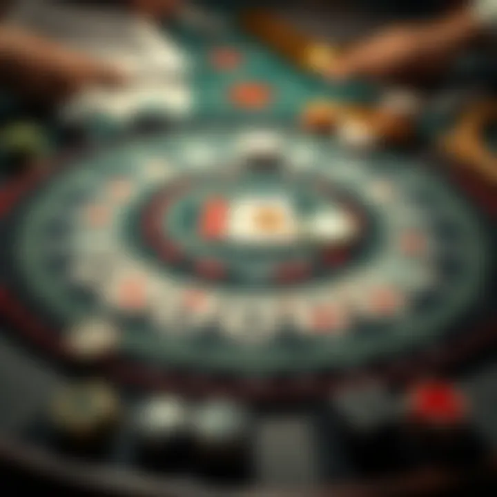 An intricate layout of blackjack rules and strategies