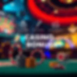 Diverse casino bonuses depicted in an infographic style