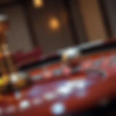 A roulette wheel in action with a ball spinning