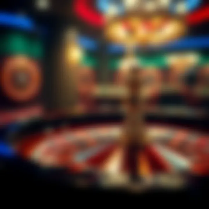 Captivating Roulette Wheel Action A captivating view of a roulette wheel in action.