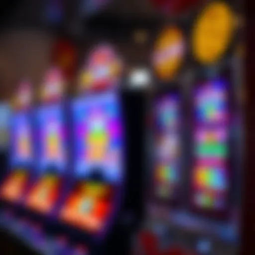 Colorful casino slot machine display