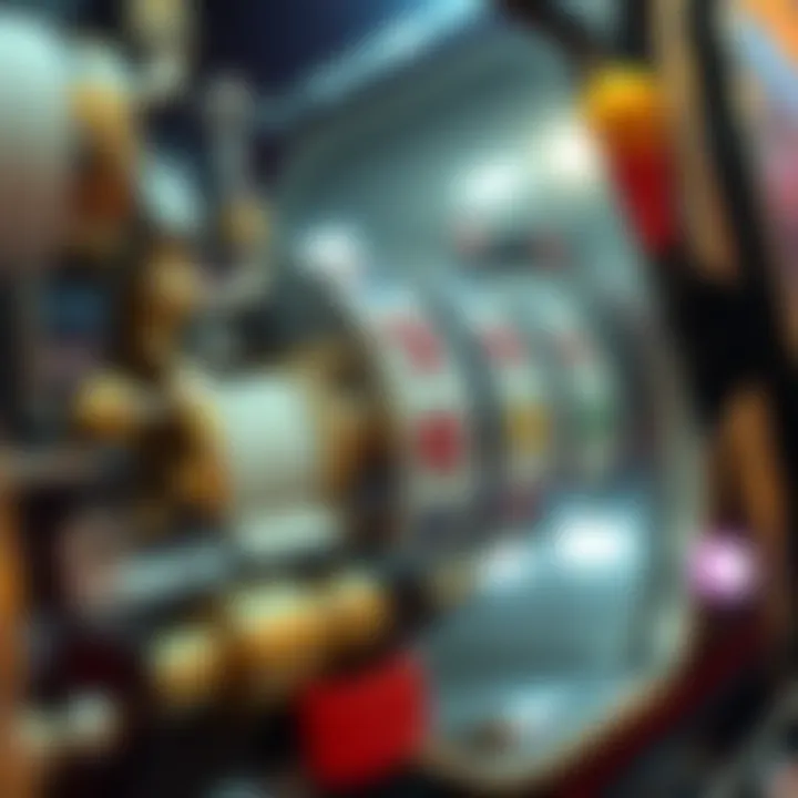 Technical components of a slot machine highlighting its sophisticated mechanics