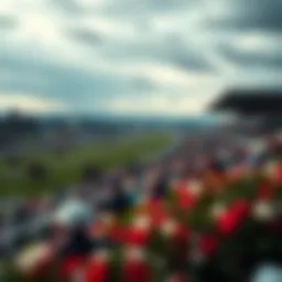 A breathtaking view of the Cheltenham Gold Cup racecourse showcasing the grandeur of the event.