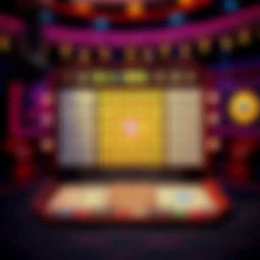 Visual representation of the Deal or No Deal Bingo game board showcasing its unique layout.