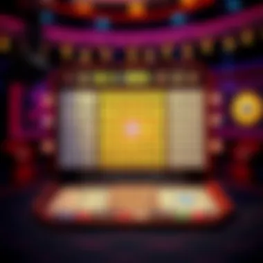 The Unique Layout of Deal or No Deal Bingo Visual representation of the Deal or No Deal Bingo game board showcasing its unique layout.