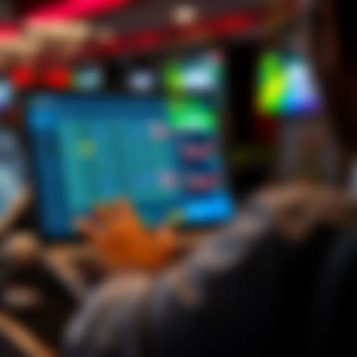 Online betting interface on a digital device