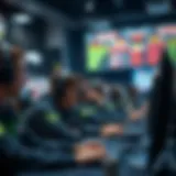 A dynamic esports betting scene with players engaged