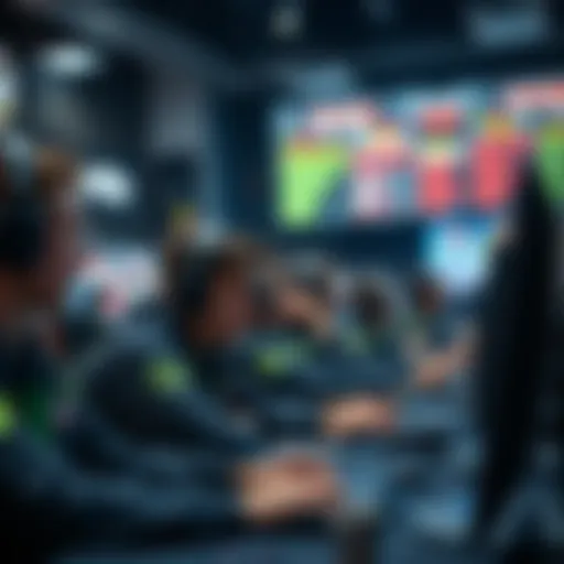 A dynamic esports betting scene with players engaged