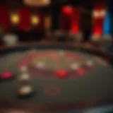 A detailed layout of an Evolution Baccarat table