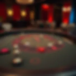 A detailed layout of an Evolution Baccarat table