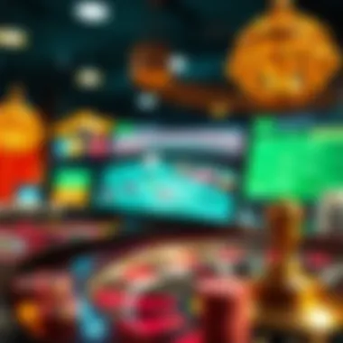 A digital representation of various online casino games and strategies