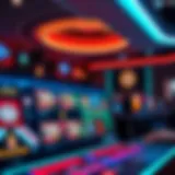 A futuristic online casino interface showcasing innovative gaming technologies