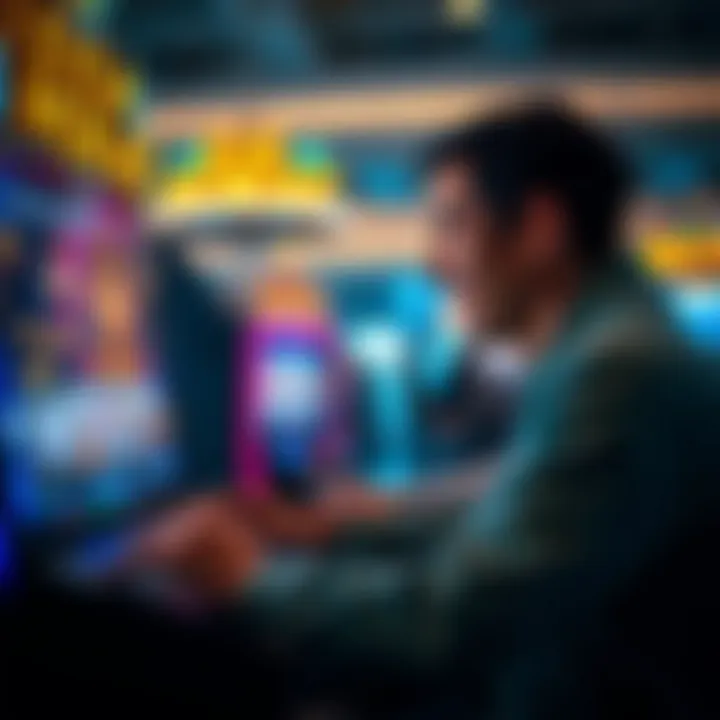 A moment of excitement as a player engages with the Eye of Horus slot game