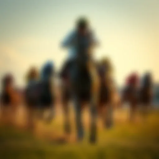 Exciting horse racing event