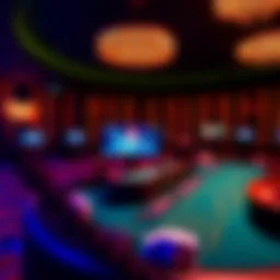 A virtual table setup showcasing live dealer gaming