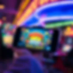 A vibrant display of a mobile bingo game on a smartphone screen