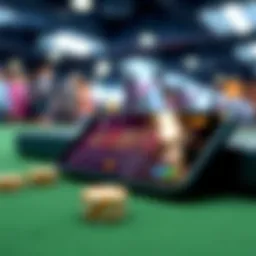 A sleek mobile device displaying a sophisticated gambling app interface