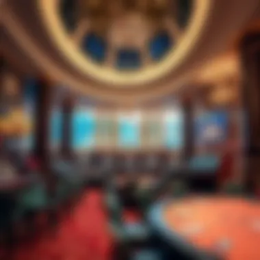 Glamorous Interior of Monaco Casino Luxurious interior of the casino with glamorous decor