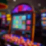 High-tech slot machine interface showcasing advanced features