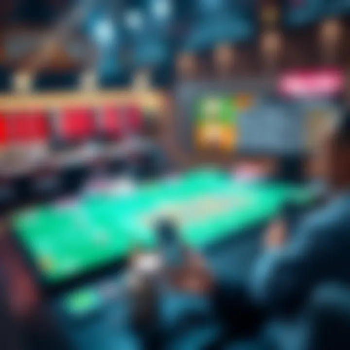 Visual representation of online betting software functionality.