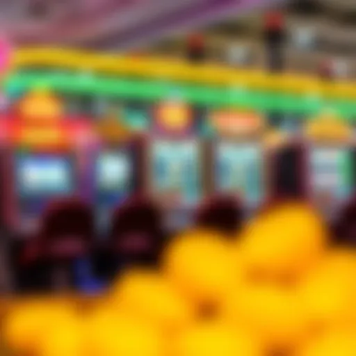 A digital representation of online casino gameplay featuring classic slot machines.