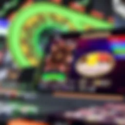 A futuristic online casino interface showcasing advanced graphical elements