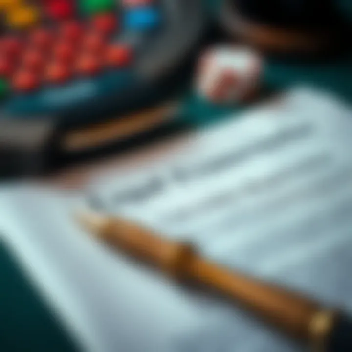 A legal document representing the regulations for online gambling