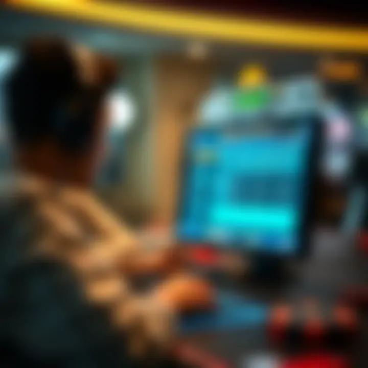 Visual representation of a secure online gaming environment