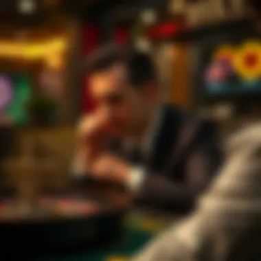 A player contemplating their betting strategy