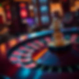Elegant roulette wheel with vibrant colors
